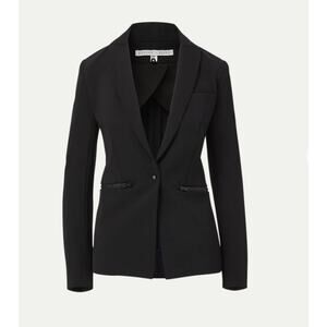 Veronica Beard Iconic Scuba Dickey Blazer Jacket Classic Coat Black sz 6 $645